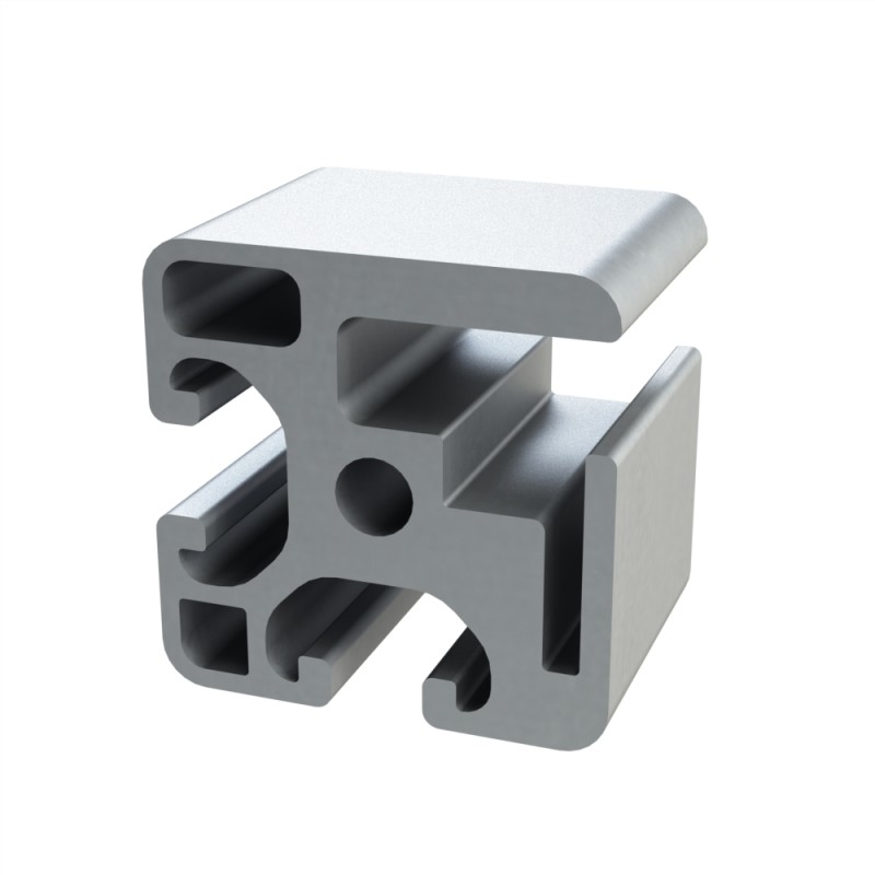 Profilé aluminium d’encadrement (Barre de 6 m) - Rainure 8 mm – 40x40 mm - Elcom shop