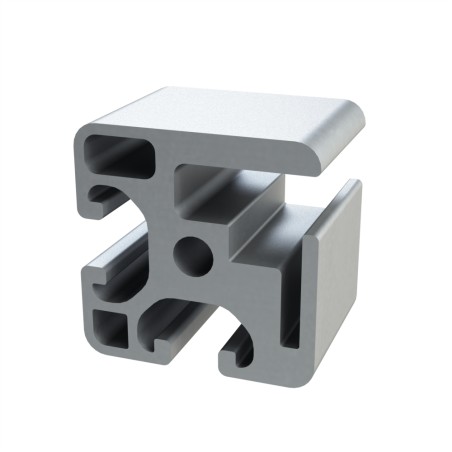 Profilé aluminium d’encadrement (Barre de 6 m) - Rainure 8 mm – 40x40 mm - Elcom shop