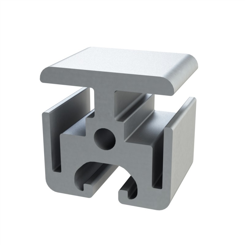 Profilé d’encadrement (Coupe max 6 m) - Rainure 8 mm – Section 40x40 mm - 180° - Elcom shop