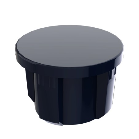 Embout profilé aluminium – Rainure 8 mm – Section D30 mm - Noir - ESD - Elcom shop