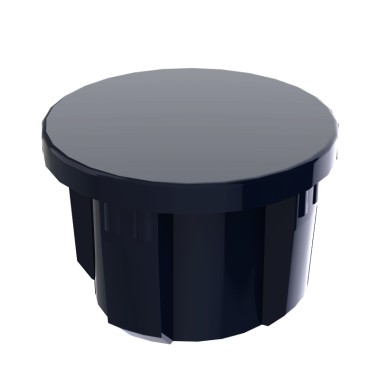 Embout profilé aluminium – Rainure 8 mm – Section D30 mm - Noir - ESD - Elcom shop