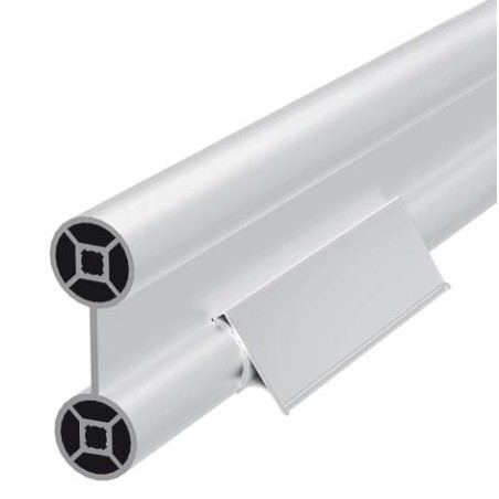 Utilisation - Profilé aluminium porte étiquette D30 - Diamètre 30 mm - plat (Barre de 102 mm) - Elcom shop