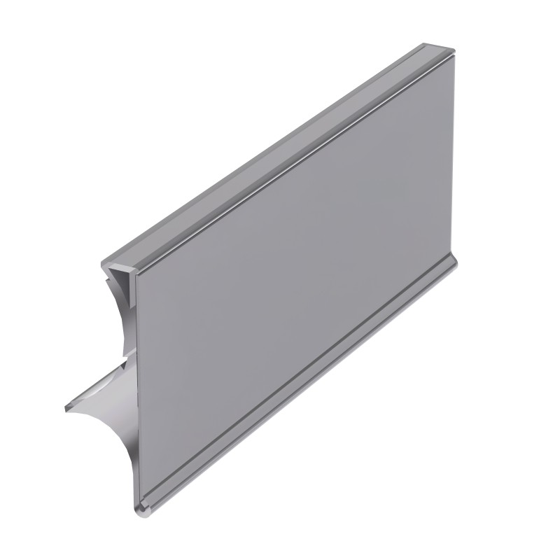 Profilé aluminium porte étiquette D30 - Diamètre 30 mm - plat (Barre de 102 mm) - Elcom shop