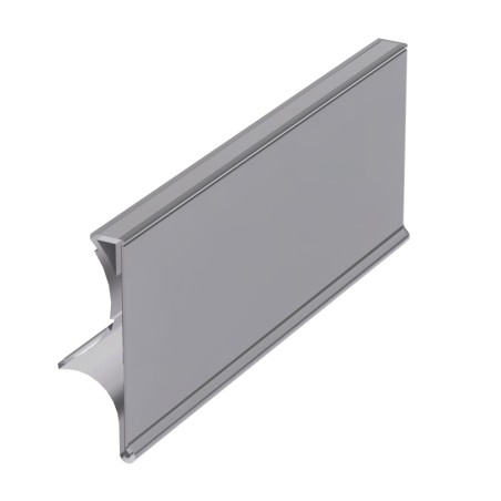 Profilé aluminium porte étiquette D30 - Diamètre 30 mm - plat (Barre de 102 mm) - Elcom shop