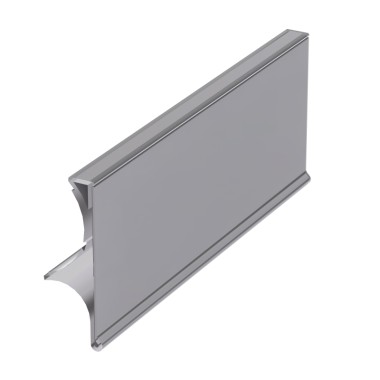 Profilé aluminium porte étiquette D30 - Diamètre 30 mm - plat (Barre de 102 mm) - Elcom shop
