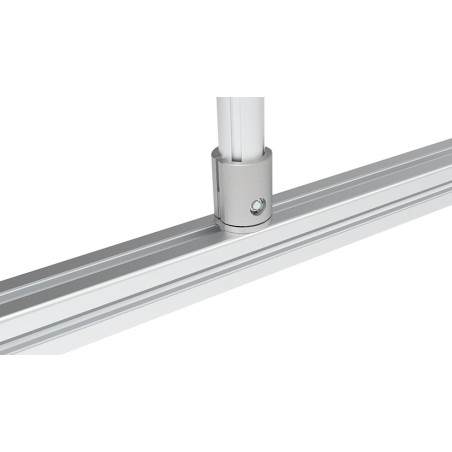 Utilisation – Connecteur profilé aluminium rond – Rainure 8 mm – D30-90° – Diamètre 30 mm – Elcom shop