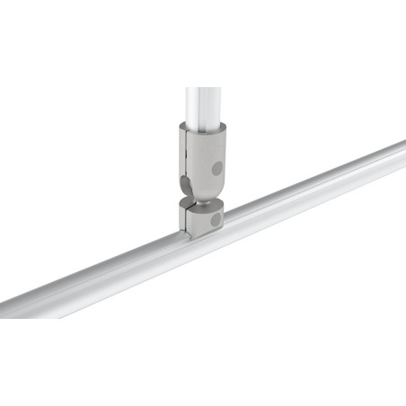 Utilisation - Fixation à rotule pour profilé aluminium rond D30 – Diamètre 30 mm – Elcom shop