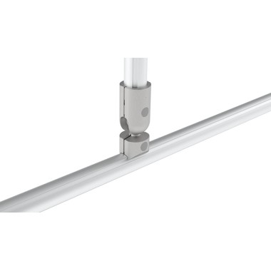 Utilisation - Fixation à rotule pour profilé aluminium rond D30 – Diamètre 30 mm – Elcom shop