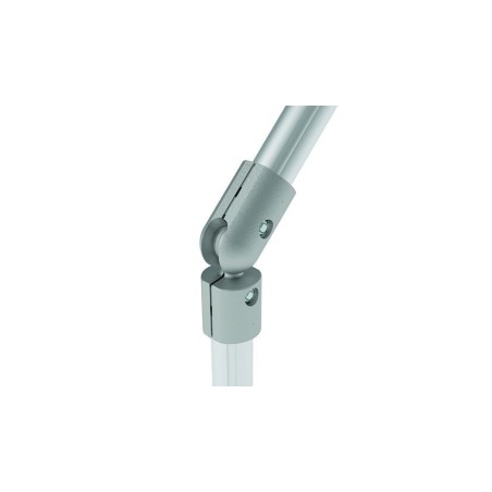 Utilisation – Fixation coudée à bille pour profilé aluminium rond D30 – Diamètre 30 mm – Elcom shop