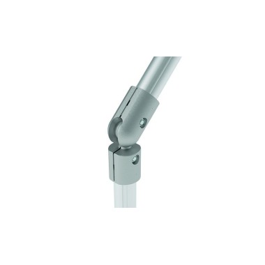 Utilisation – Fixation coudée à bille pour profilé aluminium rond D30 – Diamètre 30 mm – Elcom shop