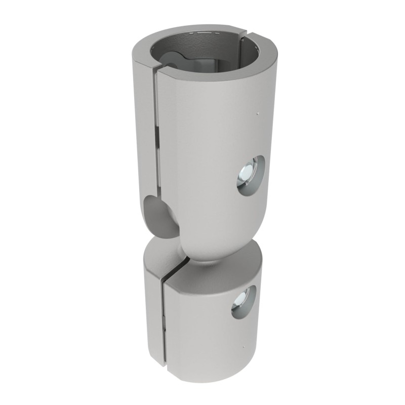Fixation coudée à bille pour profilé aluminium rond  D30 – Diamètre 30 mm – Elcom shop