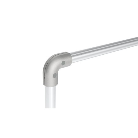 Utilisation - Fixation coudée pour profilé aluminium rond D30 – Diamètre 30 mm – R25-90° – Elcom shop