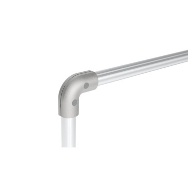 Utilisation - Fixation coudée pour profilé aluminium rond D30 – Diamètre 30 mm – R25-90° – Elcom shop
