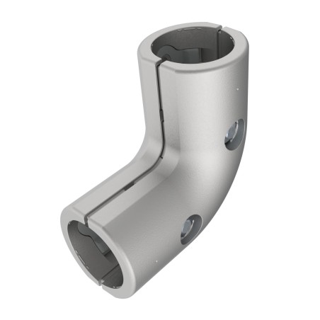 Fixation coudée pour profilé aluminium rond D30 – Diamètre 30 mm – R25-90° – Elcom shop