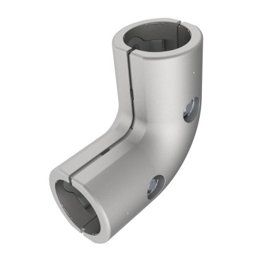 Fixation coudée pour profilé aluminium rond D30 – Diamètre 30 mm – R25-90° – Elcom shop