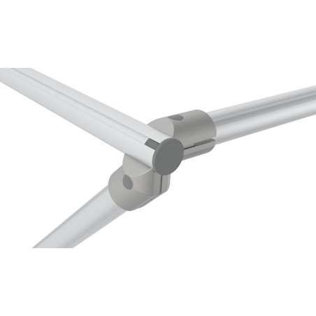 Connecteur d'angle profilé aluminium rond – D30-45° – Diamètre 30 mm – Elcom shop