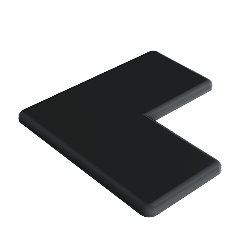 Embout profilé aluminium – Rainure 8 mm – Section W80x80 mm - Economique - Noir - Elcom shop