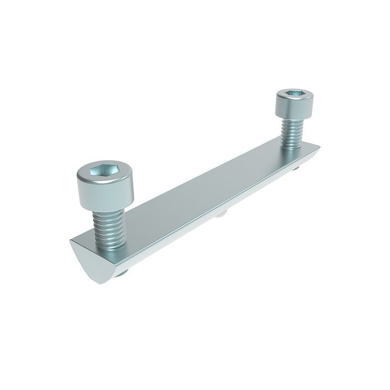 Kit de fixation double pour profilé aluminium – Rainure 8 mm – D30 – Diamètre 30 mm – Elcom shop