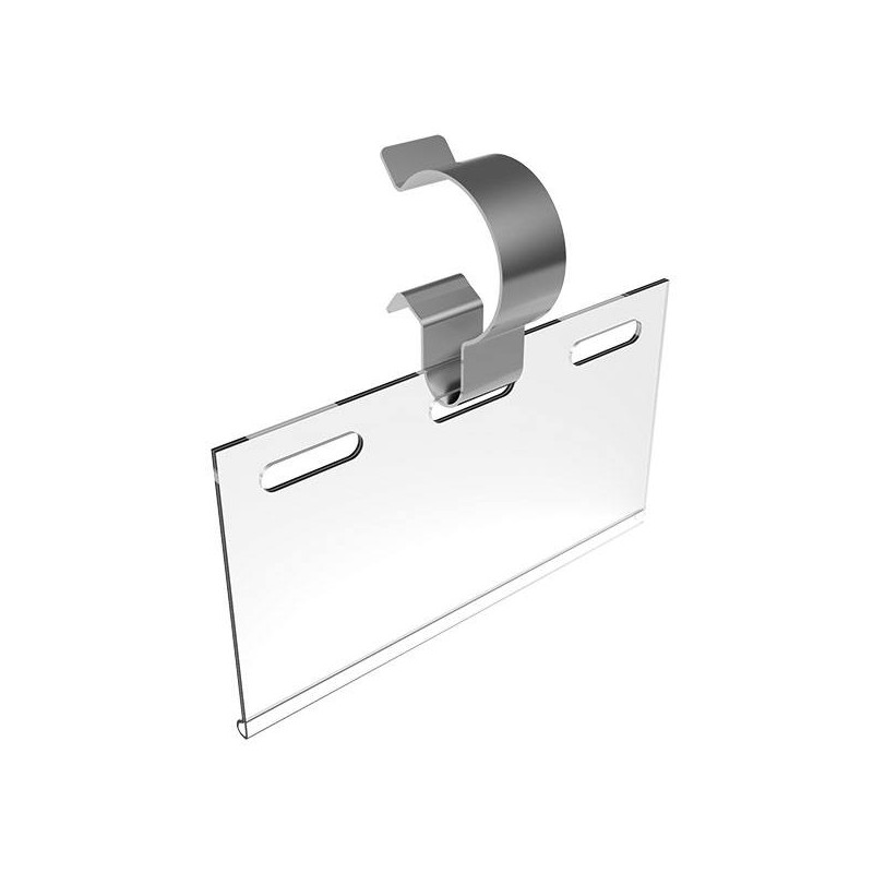 Porte-étiquette suspendu pour profilé aluminium rond – D30 – Diamètre 30 mm – Longueur 100 mm - Elcom shop