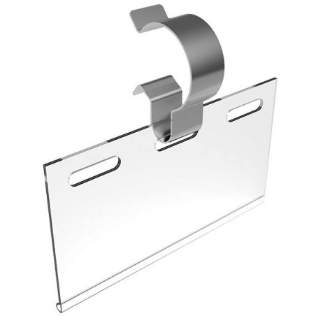 Porte-étiquette suspendu pour profilé aluminium rond – D30 – Diamètre 30 mm – Longueur 100 mm - Elcom shop