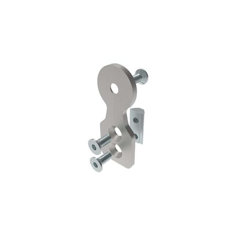 Kit support profilé aluminium rond – Rainure 8 mm – D30 – Diamètre 30 mm – Elcom shop