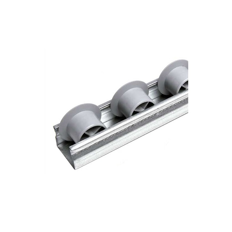 Rail à galets à ailette pour profilé aluminium – D28 – P50 – Elcom shop