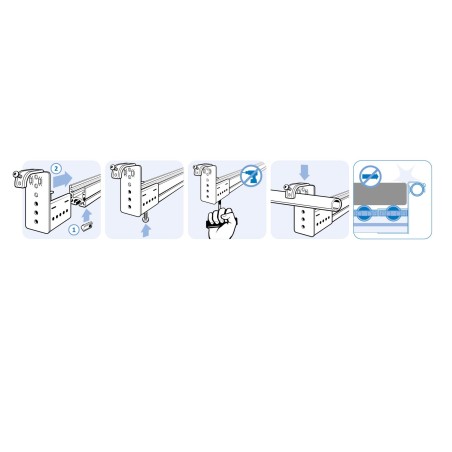 Guide de montage – Kit fixation à griffe avec butée pour rail à galets en profilé aluminium – D30 – Diamètre 30 mm – Elcom shop