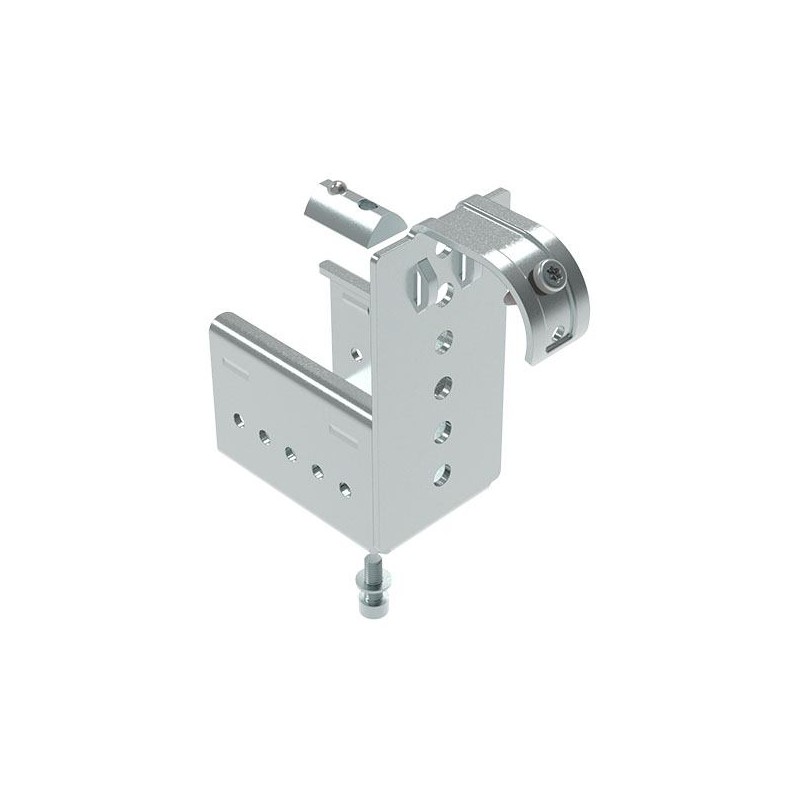 Kit fixation à griffe avec butée pour rail à galets en profilé aluminium – D30 – Diamètre 30 mm – Elcom shop