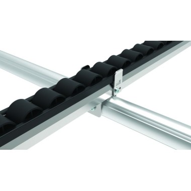 Utilisation - Kit fixation intermédiaire pour rail à galets sur profilé aluminium rond – D30 – Diamètre 30 mm – Elcom shop