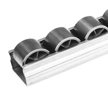 Rail à galets cylindriques pour profilé aluminium – D30 – P33 – acier inoxydable – Elcom shop