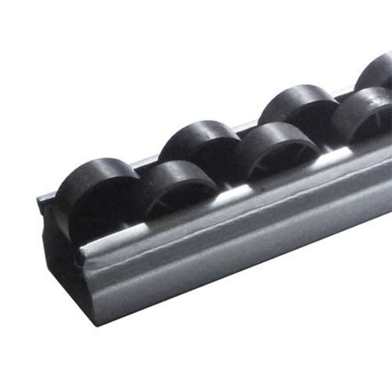 Rail à doubles galets cylindriques pour profilé aluminium – ESD – D28 – P16,5 – Noir – Elcom shop