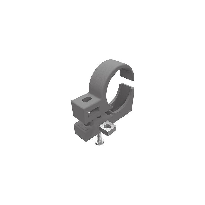Collier de fixation pour profilé aluminium rond - D30 - Diamètre 30 mm - Elcom shop