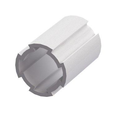 Profilé aluminium rond – D28 – Diamètre 28 mm – 4 rainures – Elcom Shop
