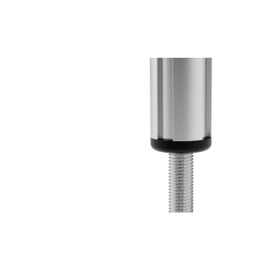 Utilisation - Embout pour profilé aluminium rond - Filetage M12 - D28 - Diamètre 28 mm - ESD - noir - Elcom shop