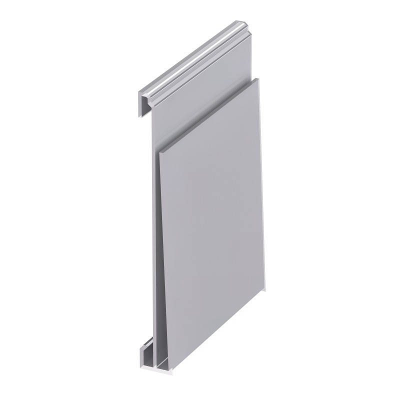 Profilé porte-étiquette clipsable compatible avec profilé aluminium rond (Barre de 2 m) – hauteur 50 mm – D28 – Diamètre 28 mm
