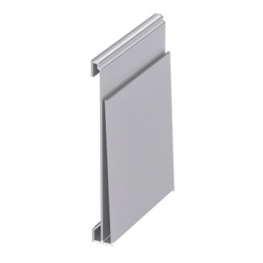 Profilé porte-étiquette clipsable compatible avec profilé aluminium rond (Barre de 2 m) – hauteur 50 mm – D28 – Diamètre 28 mm