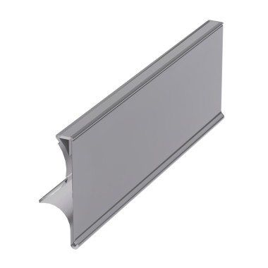 Profilé aluminium porte étiquette D28 - Diamètre 28 mm - plat (Barre de 120 mm) - Elcom shop