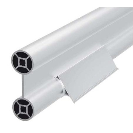 Utilisation - Profilé aluminium porte étiquette D28 - Diamètre 28 mm - plat (Barre de 2 m) - Elcom shop