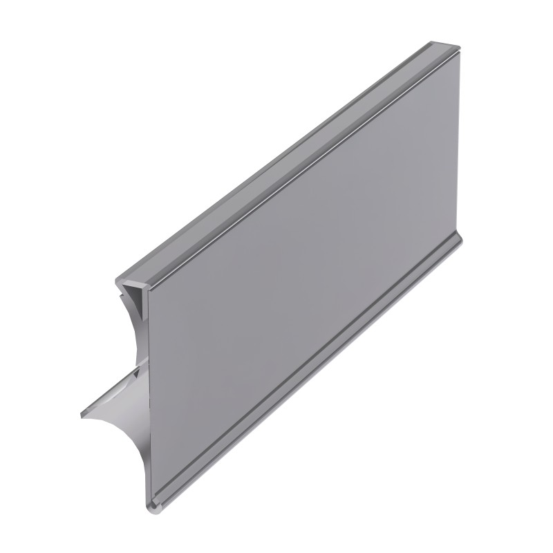 Profilé aluminium porte étiquette D28 - Diamètre 28 mm - plat (Barre de 2 m) - Elcom shop