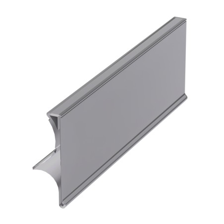 Profilé aluminium porte étiquette D28 - Diamètre 28 mm - plat (Barre de 2 m) - Elcom shop