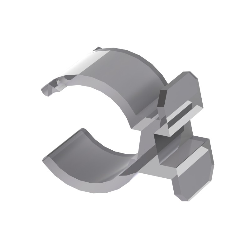 Clip de fixation pour porte-étiquette suspendu profilé aluminium rond - D28 - Diamètre 28 mm - Elcom shop