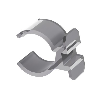 Clip de fixation pour porte-étiquette suspendu profilé aluminium rond - D28 - Diamètre 28 mm - Elcom shop