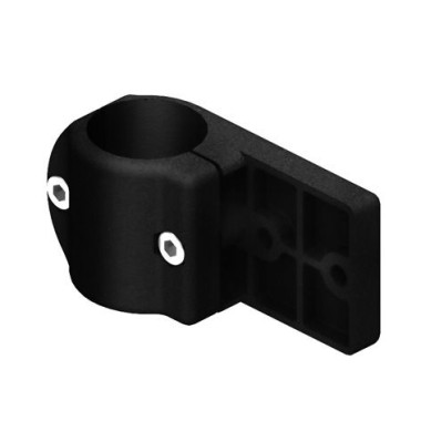 Bride de fixation déportée pour profilé aluminium rond - D28 - Diamètre 28 mm - Elcom shop