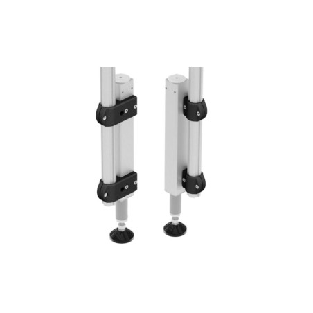 Utilisation - Bride de fixation déportée pour profilé aluminium rond - D28 - Diamètre 28 mm - Elcom shop