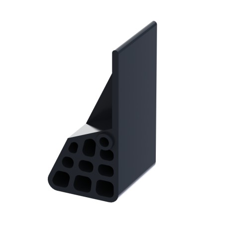 Butoir anti-retour pour rail à galets – Compatible profilé aluminium rond – D28 – Diamètre 28 mm – Noir – Elcom shop