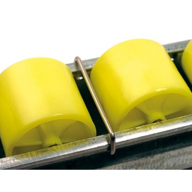 Utilisation – Clip anti-écartement en acier pour rail à galets – profilé aluminium rond D28 – Elcom shop