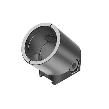 Connecteur d'angle pour profilé aluminium rond – D28-45° – Diamètre 28 mm – Elcom shop