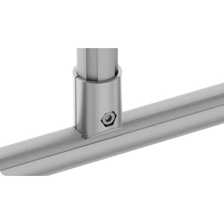 Utilisation – Connecteur d'angle pour profilé aluminium rond – D28-90° – Diamètre 28 mm – Elcom shop