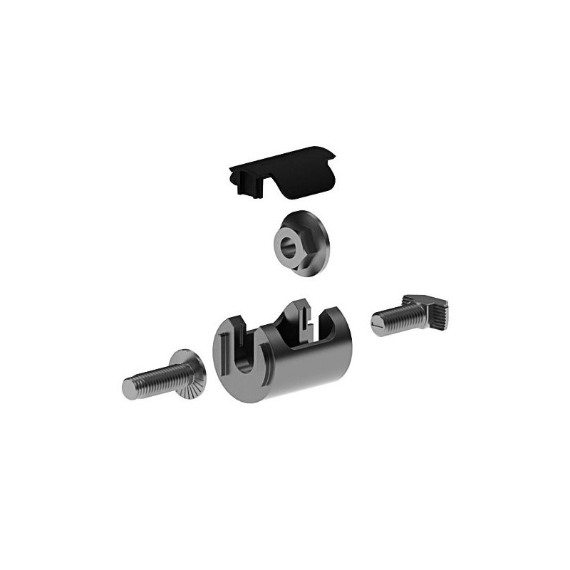 Connecteur perpendiculaire en T pour profilé aluminium rond – D28 – Diamètre 28 mm – Elcom shop