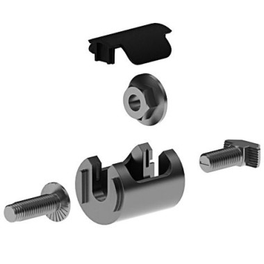 Connecteur perpendiculaire en T pour profilé aluminium rond – D28 – Diamètre 28 mm – Elcom shop